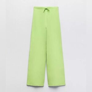 Zara Green Wide Leg lounge Pants